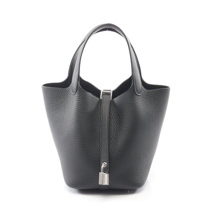 ピコタンロックPM ハンドバッグ トリヨンクレマンス ブラック シルバー金具 K刻印 エルメス バッグ HERMES