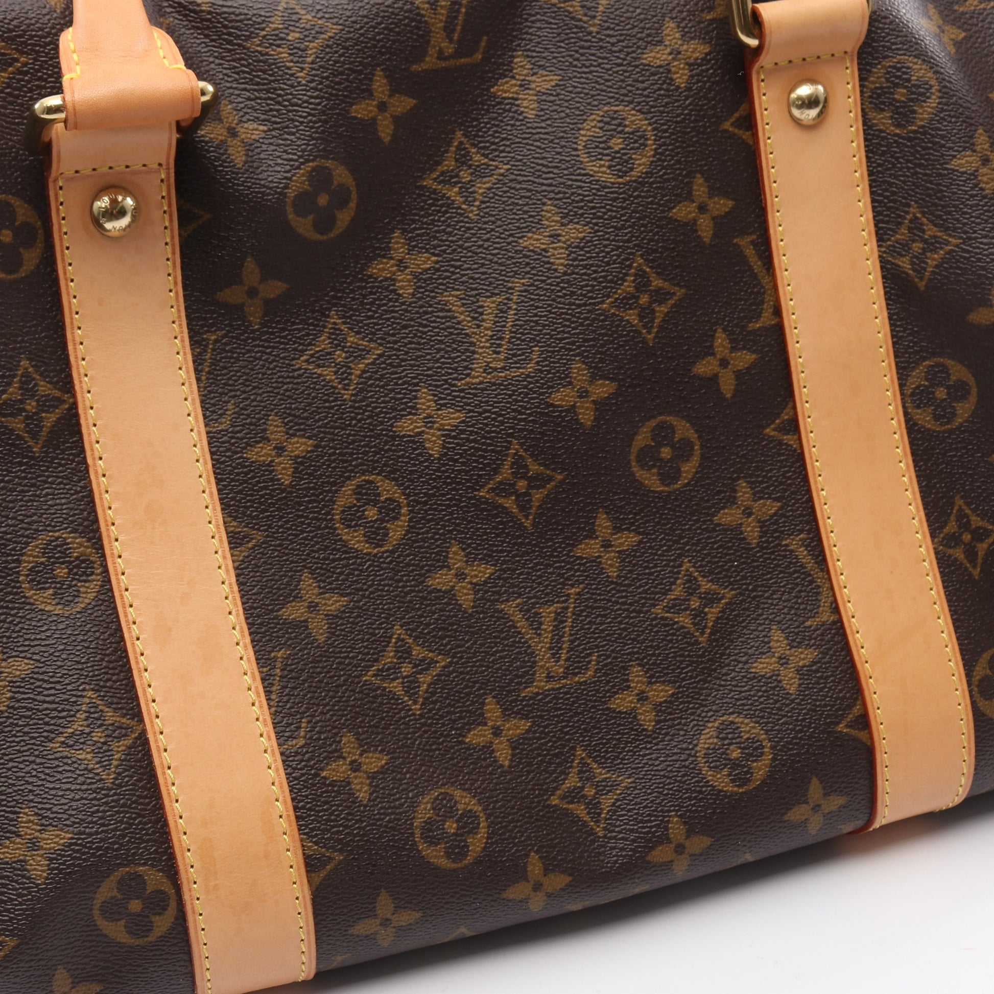 キャリーオール モノグラム ボストンバッグ PVC レザー ブラウン ルイヴィトン バッグ LOUIS VUITTON
