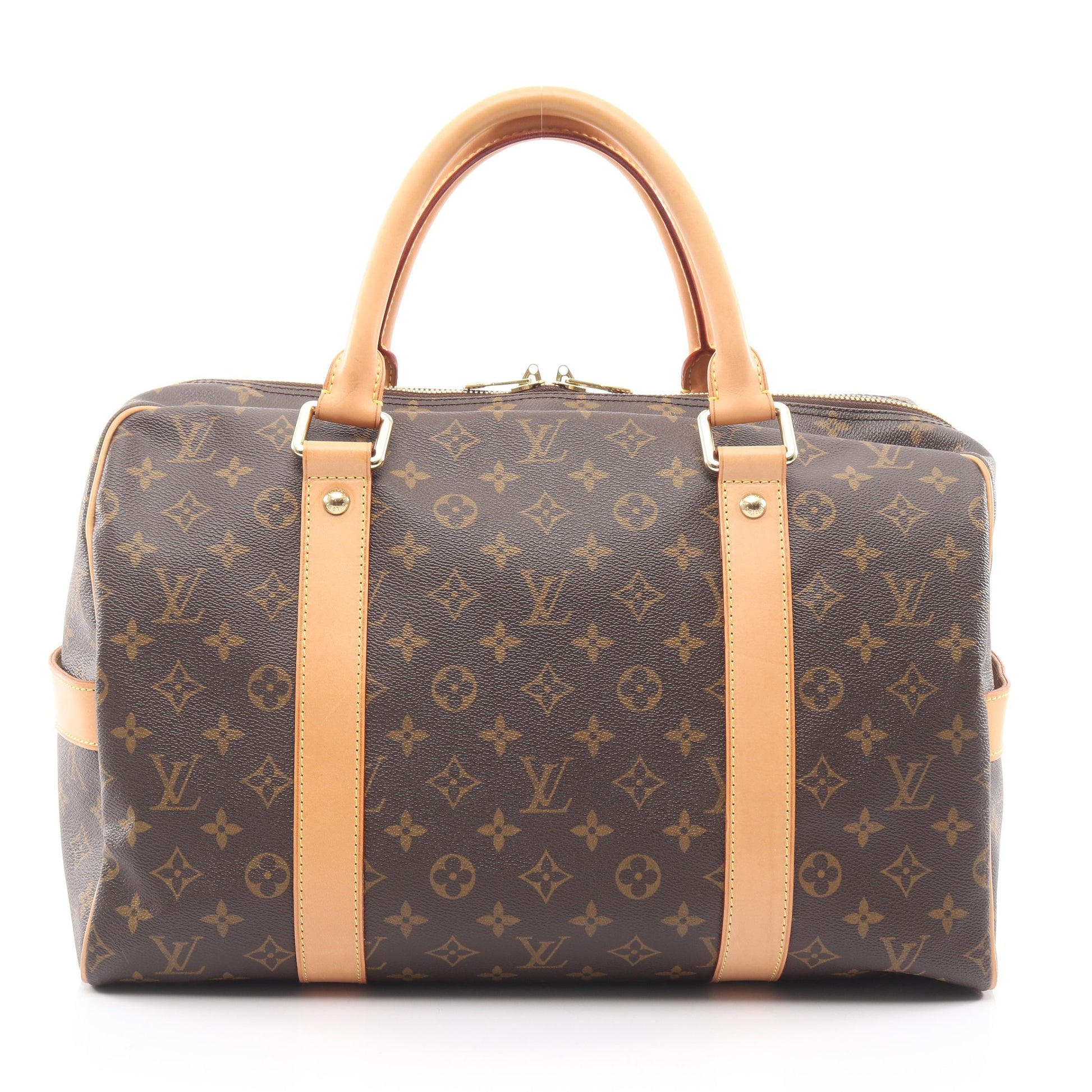 キャリーオール モノグラム ボストンバッグ PVC レザー ブラウン ルイヴィトン バッグ LOUIS VUITTON