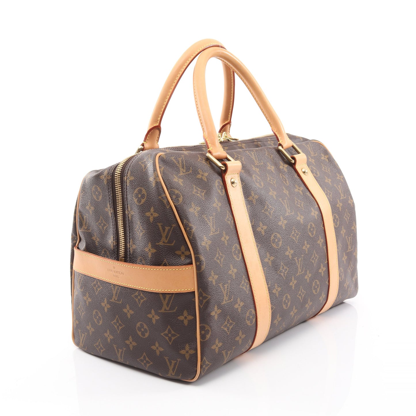 キャリーオール モノグラム ボストンバッグ PVC レザー ブラウン ルイヴィトン バッグ LOUIS VUITTON