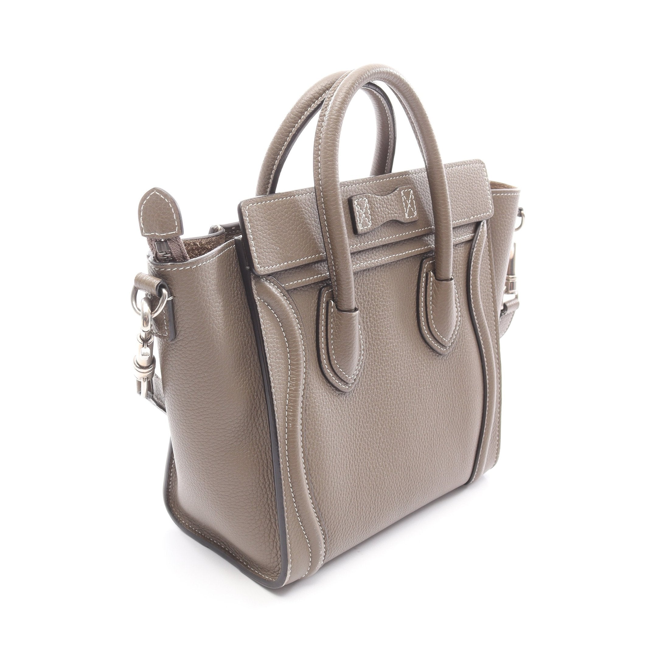 ラゲージ ナノショッパー ハンドバッグ レザー グレーベージュ 2WAY