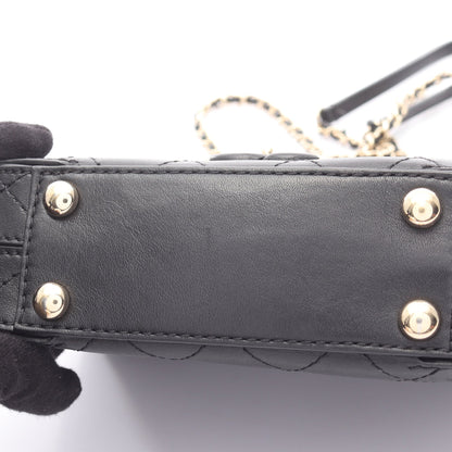 ミニマトラッセ チェーンショルダーバッグ レザー ブラック ゴールド金具 シャネル バッグ CHANEL