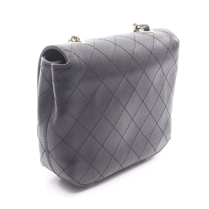 ミニマトラッセ チェーンショルダーバッグ レザー ブラック ゴールド金具 シャネル バッグ CHANEL
