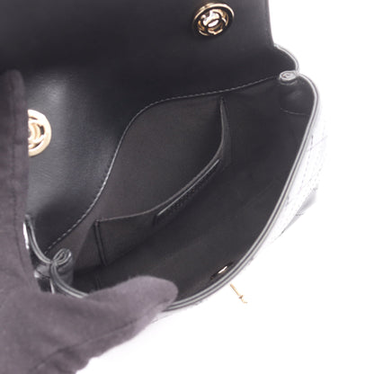 ミニマトラッセ チェーンショルダーバッグ レザー ブラック ゴールド金具 シャネル バッグ CHANEL
