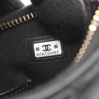 マトラッセ チェーンショルダーバッグ ハートチェーン レザー ブラック ゴールド金具 シャネル バッグ CHANEL