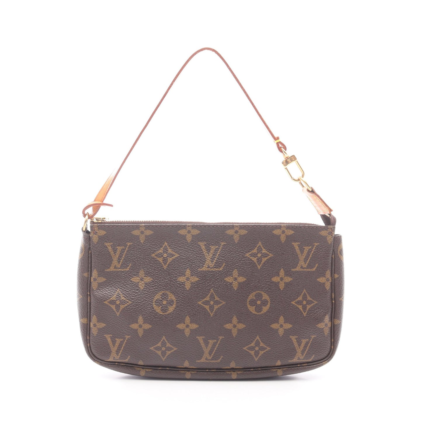 ポシェットアクセソワール モノグラム ハンドバッグ PVC レザー ブラウン ルイヴィトン バッグ LOUIS VUITTON