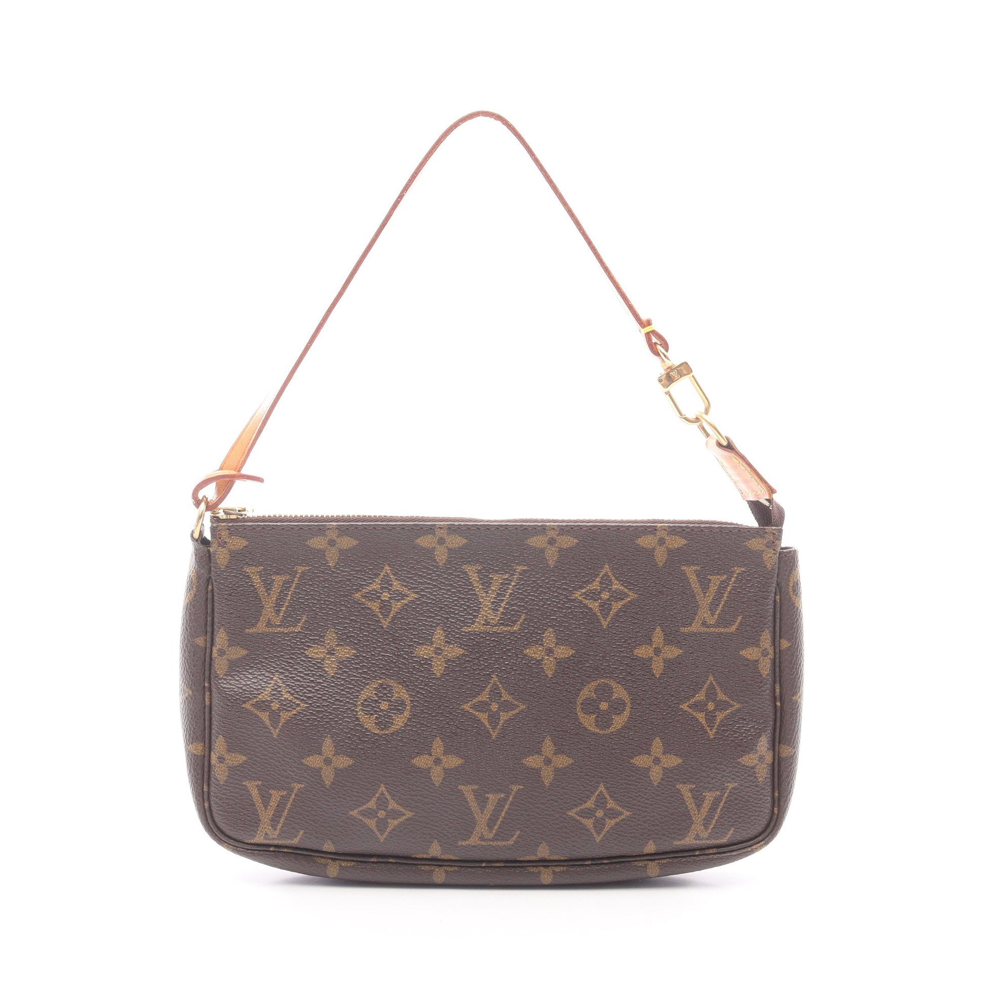 ポシェットアクセソワール モノグラム ハンドバッグ PVC レザー ブラウン ルイヴィトン バッグ LOUIS VUITTON
