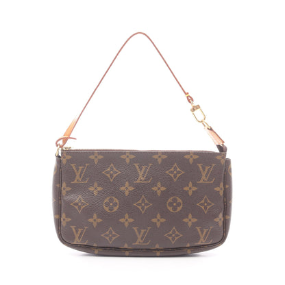 ポシェットアクセソワール モノグラム ハンドバッグ PVC レザー ブラウン ルイヴィトン バッグ LOUIS VUITTON