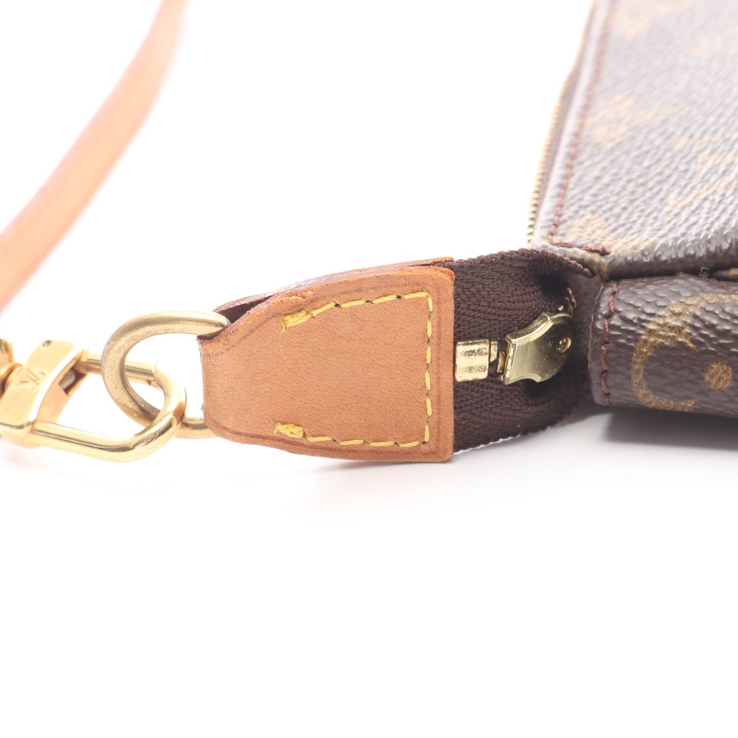 ポシェットアクセソワール モノグラム ハンドバッグ PVC レザー ブラウン ルイヴィトン バッグ LOUIS VUITTON
