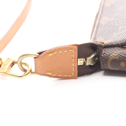 ポシェットアクセソワール モノグラム ハンドバッグ PVC レザー ブラウン ルイヴィトン バッグ LOUIS VUITTON