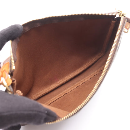 ポシェットアクセソワール モノグラム ハンドバッグ PVC レザー ブラウン ルイヴィトン バッグ LOUIS VUITTON