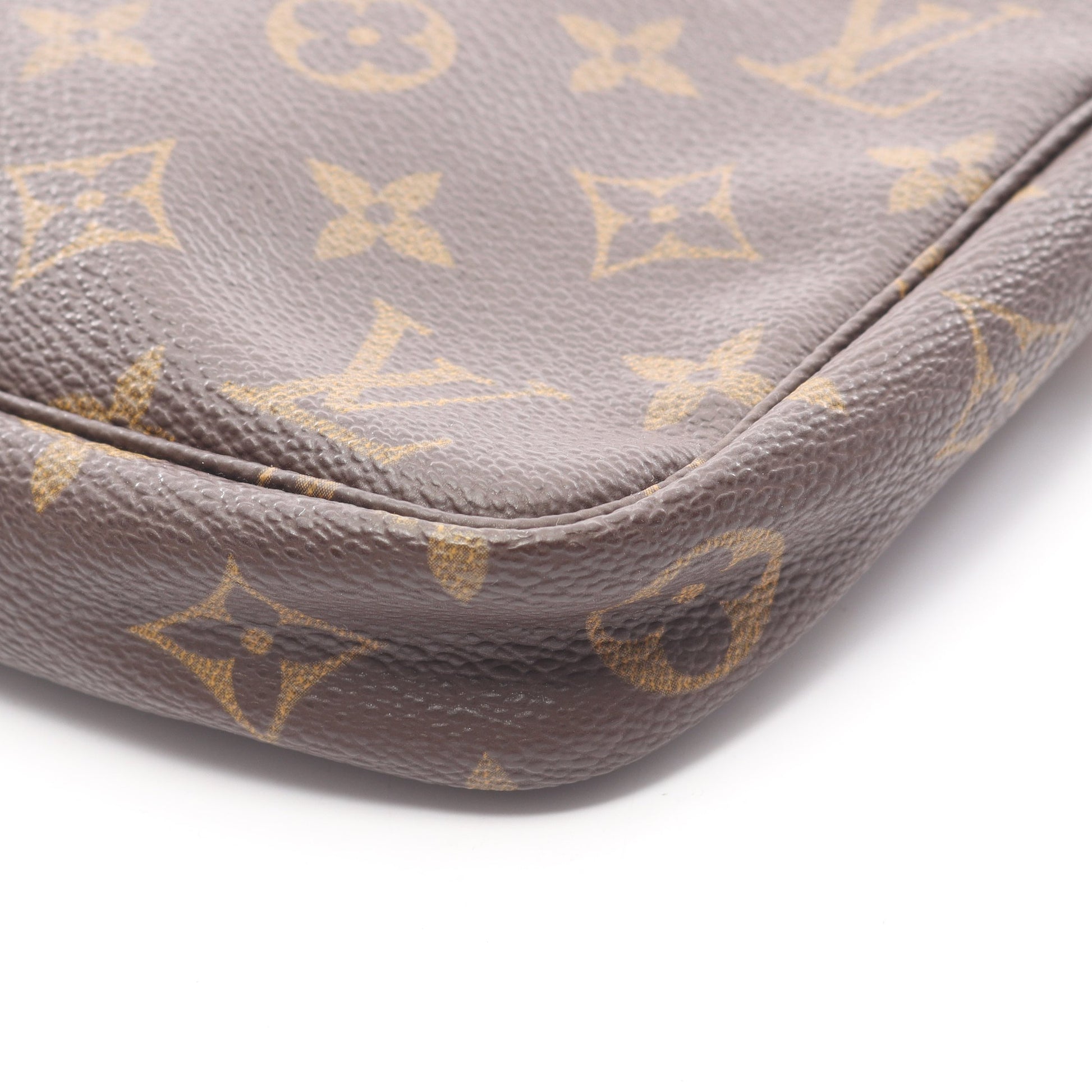 ポシェットアクセソワール モノグラム ハンドバッグ PVC レザー ブラウン ルイヴィトン バッグ LOUIS VUITTON