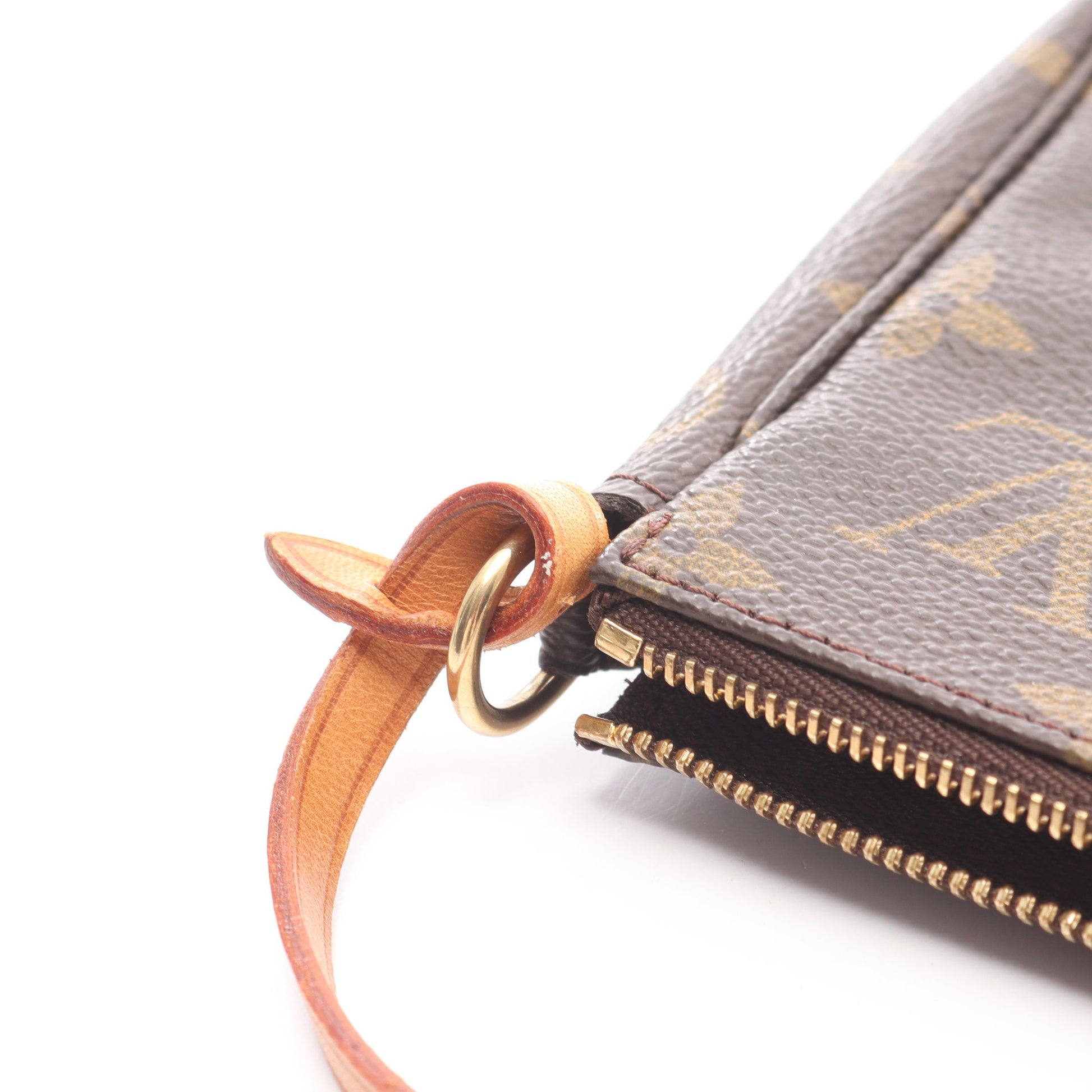 ポシェットアクセソワール モノグラム ハンドバッグ PVC レザー ブラウン ルイヴィトン バッグ LOUIS VUITTON