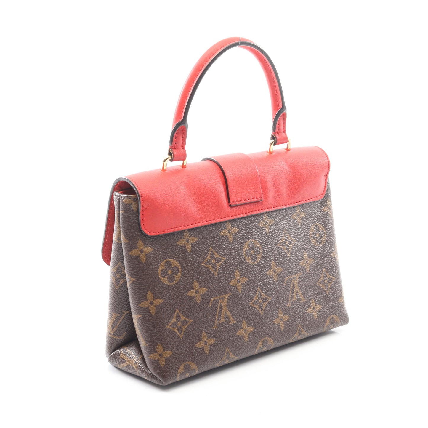 ロッキーBB モノグラム コクリコ ハンドバッグ PVC レザー ブラウン レッド 2WAY ルイヴィトン バッグ LOUIS VUITTON