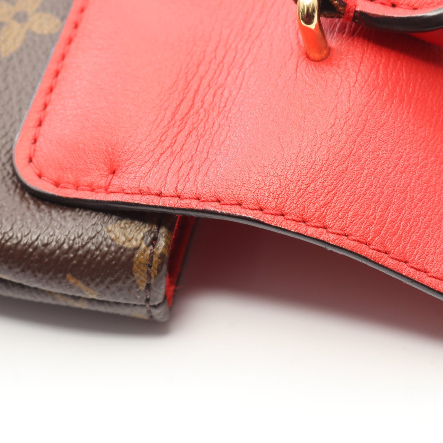 ロッキーBB モノグラム コクリコ ハンドバッグ PVC レザー ブラウン レッド 2WAY ルイヴィトン バッグ LOUIS VUITTON