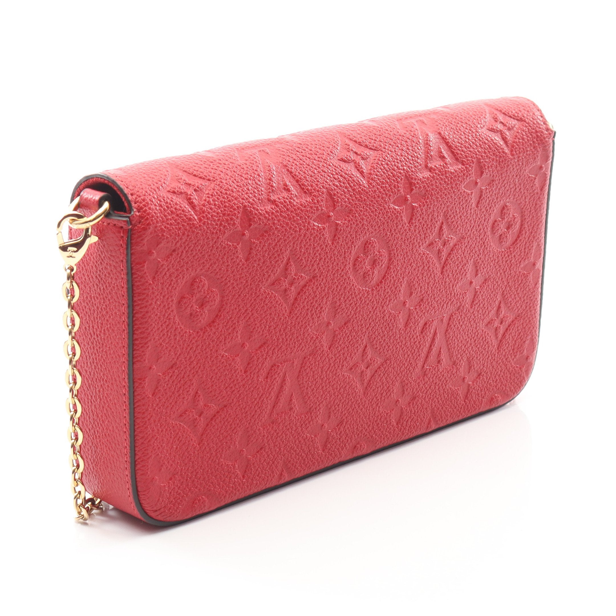 ポシェット フェリシー モノグラムアンプラント ルージュルイ チェーン