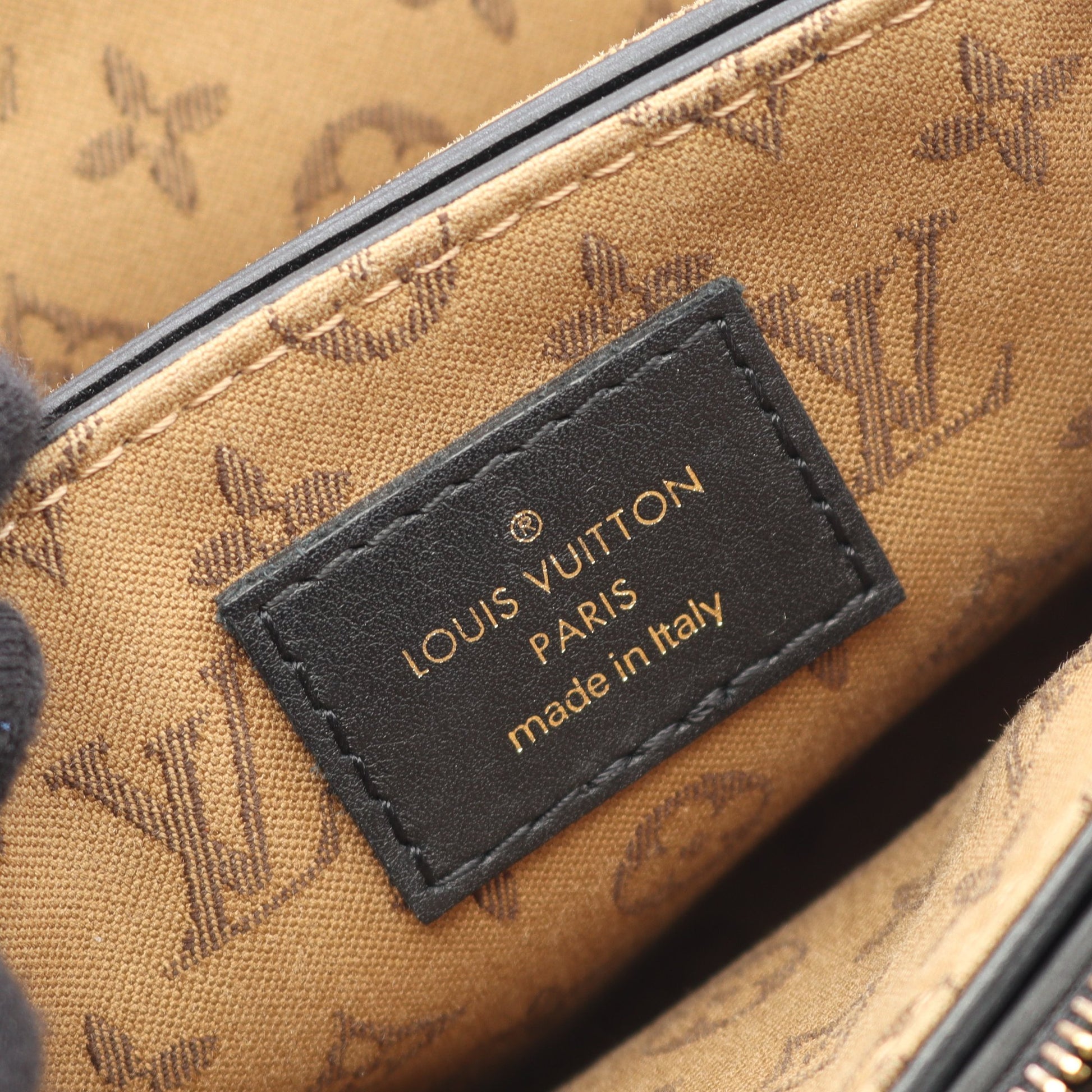 ランデヴー モノグラムフラワー チェーンハンドバッグ レザー ブラック 2WAY ルイヴィトン バッグ LOUIS VUITTON