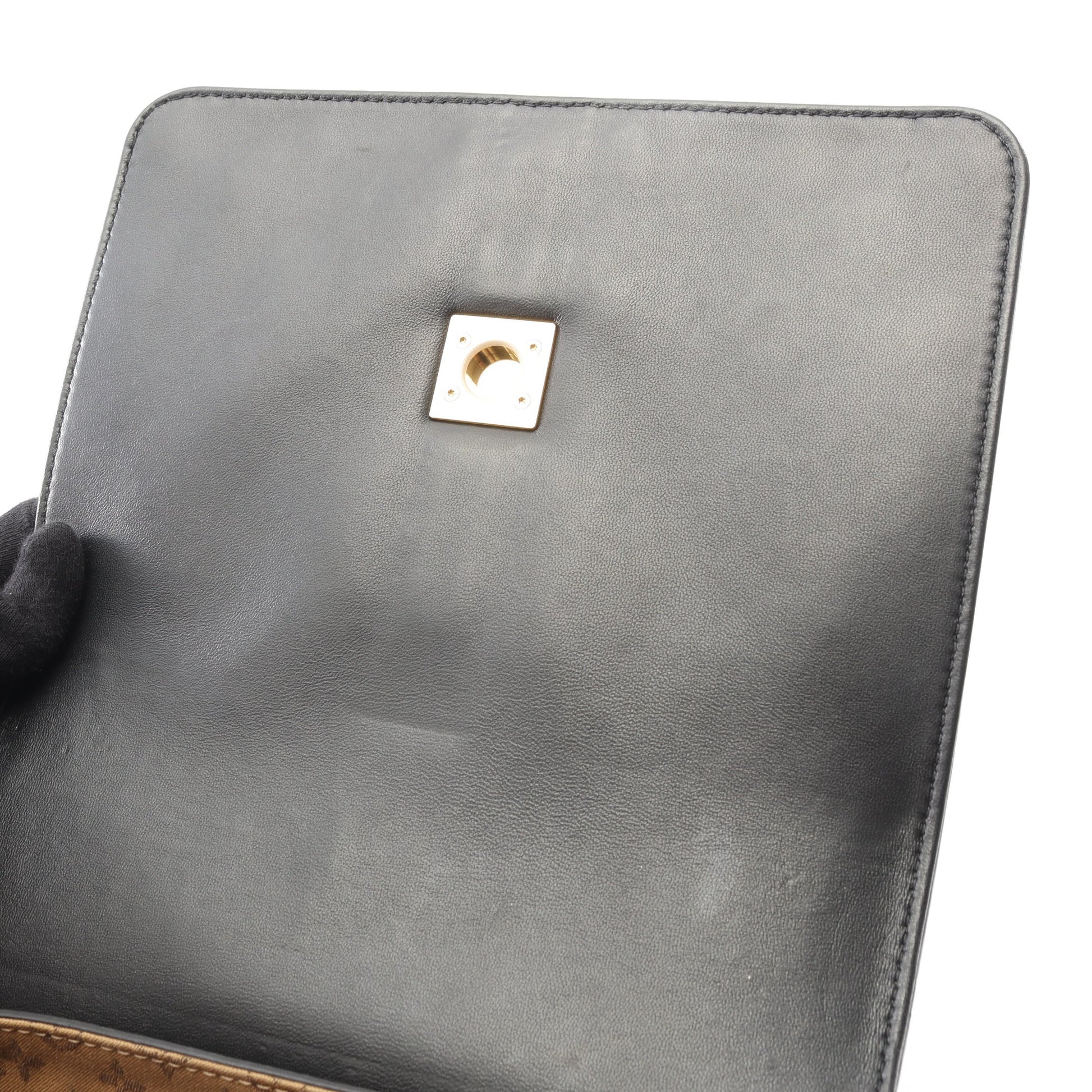 ランデヴー モノグラムフラワー チェーンハンドバッグ レザー ブラック 2WAY ルイヴィトン バッグ LOUIS VUITTON