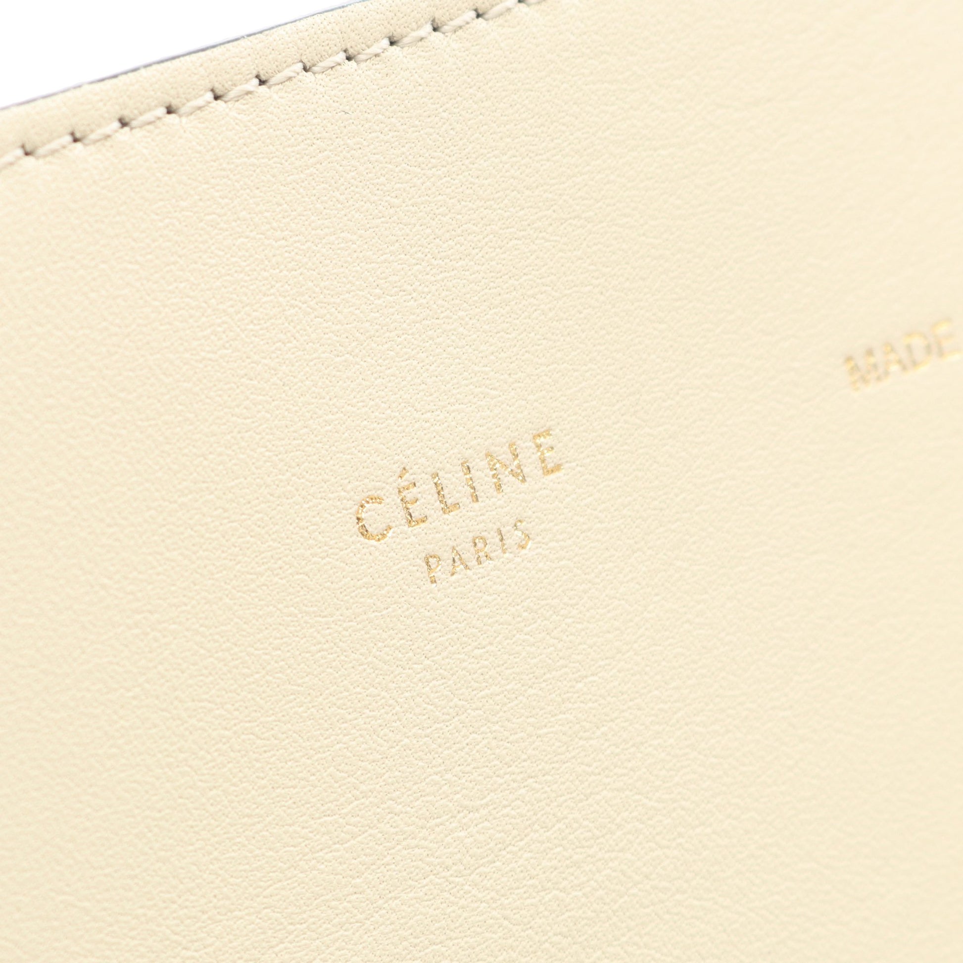 ツイステッド カバ スモール ワンショルダーバッグ レザー アイボリー オレンジレッド ライトブルー セリーヌ バッグ CELINE