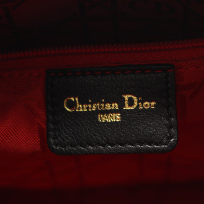 LADY DIOR レディディオール カナージュ ハンドバッグ レザー ブラック 2WAY クリスチャンディオール バッグ Christian Dior