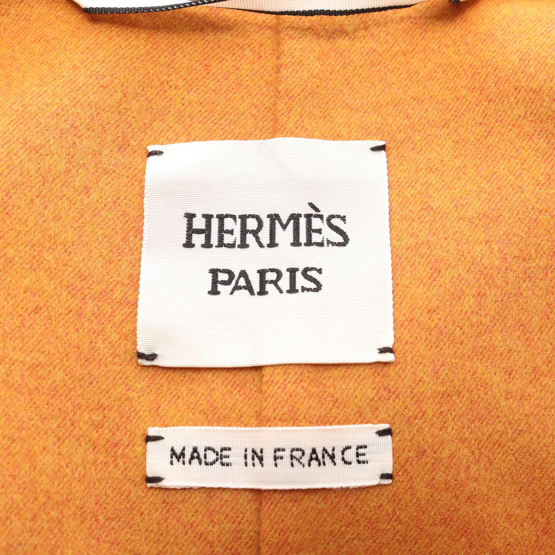 ダブルフェイス ジップアップ ロングコート カシミヤ ウール シルク ブラウン フード付き エルメス アウター HERMES