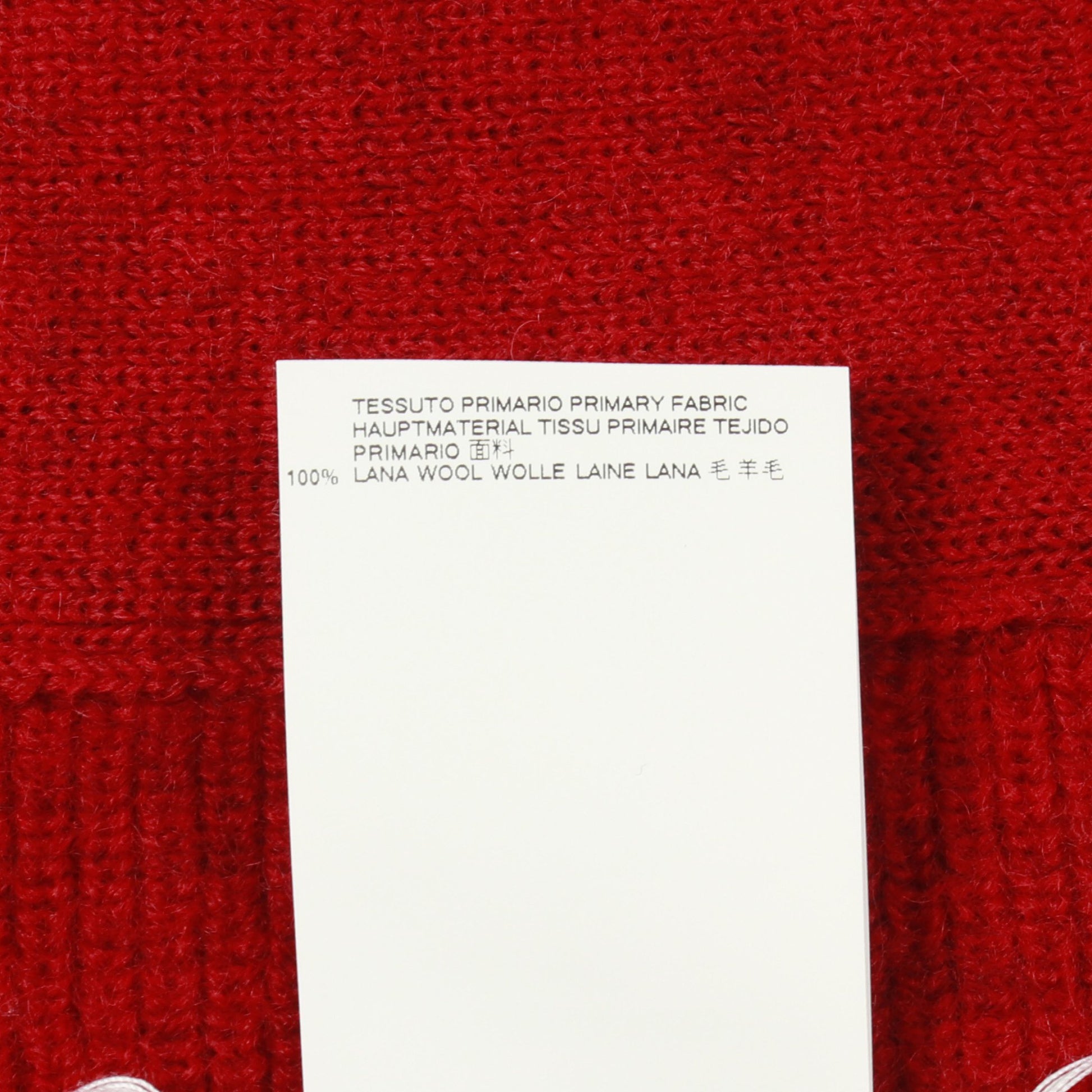 カーディガン ウール レッド 変形デザイン マフラー付き メゾンマルジェラ トップス Maison Margiela