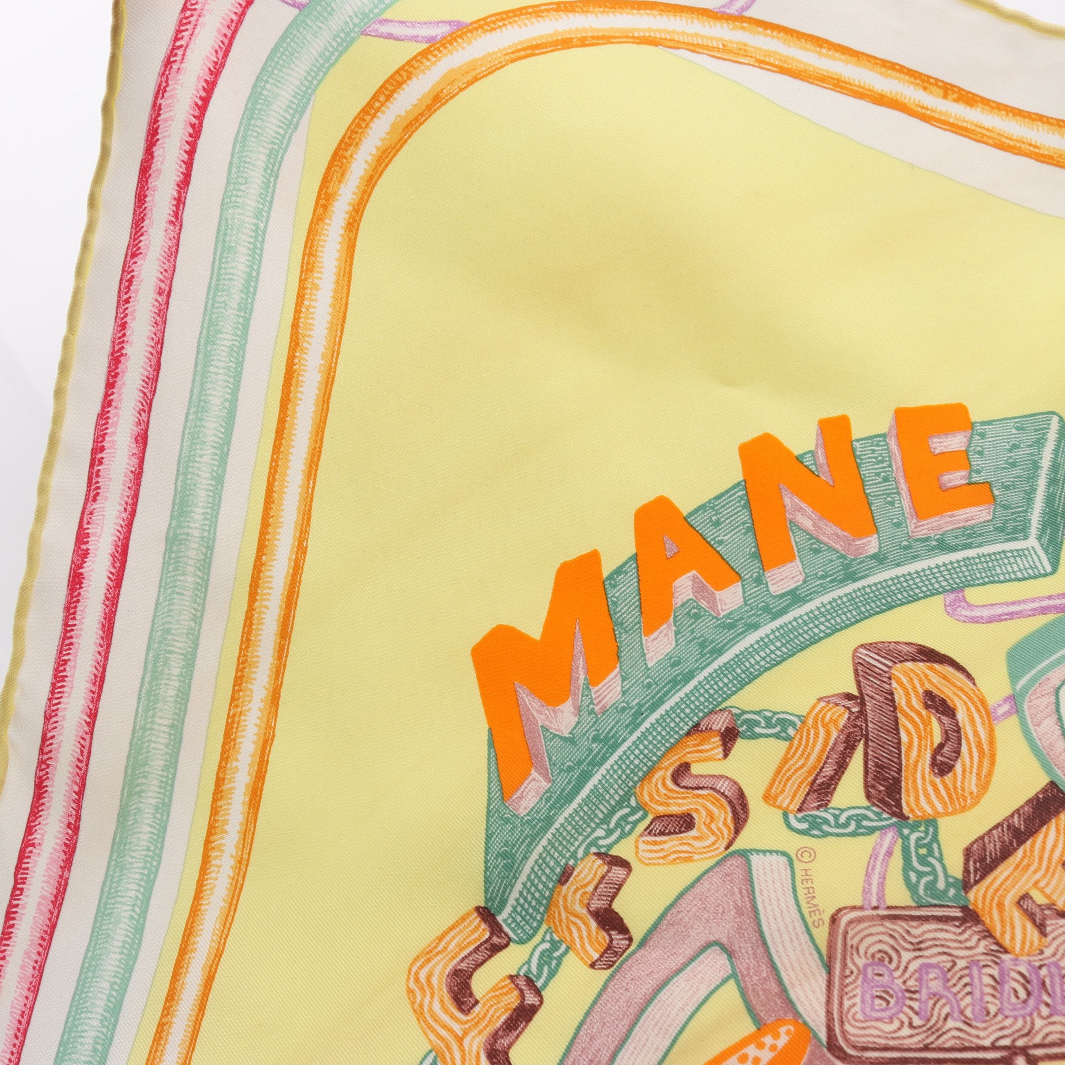 プチカレ カレ45 ガヴロッシュ Chevaloscope Neon スカーフ シルク