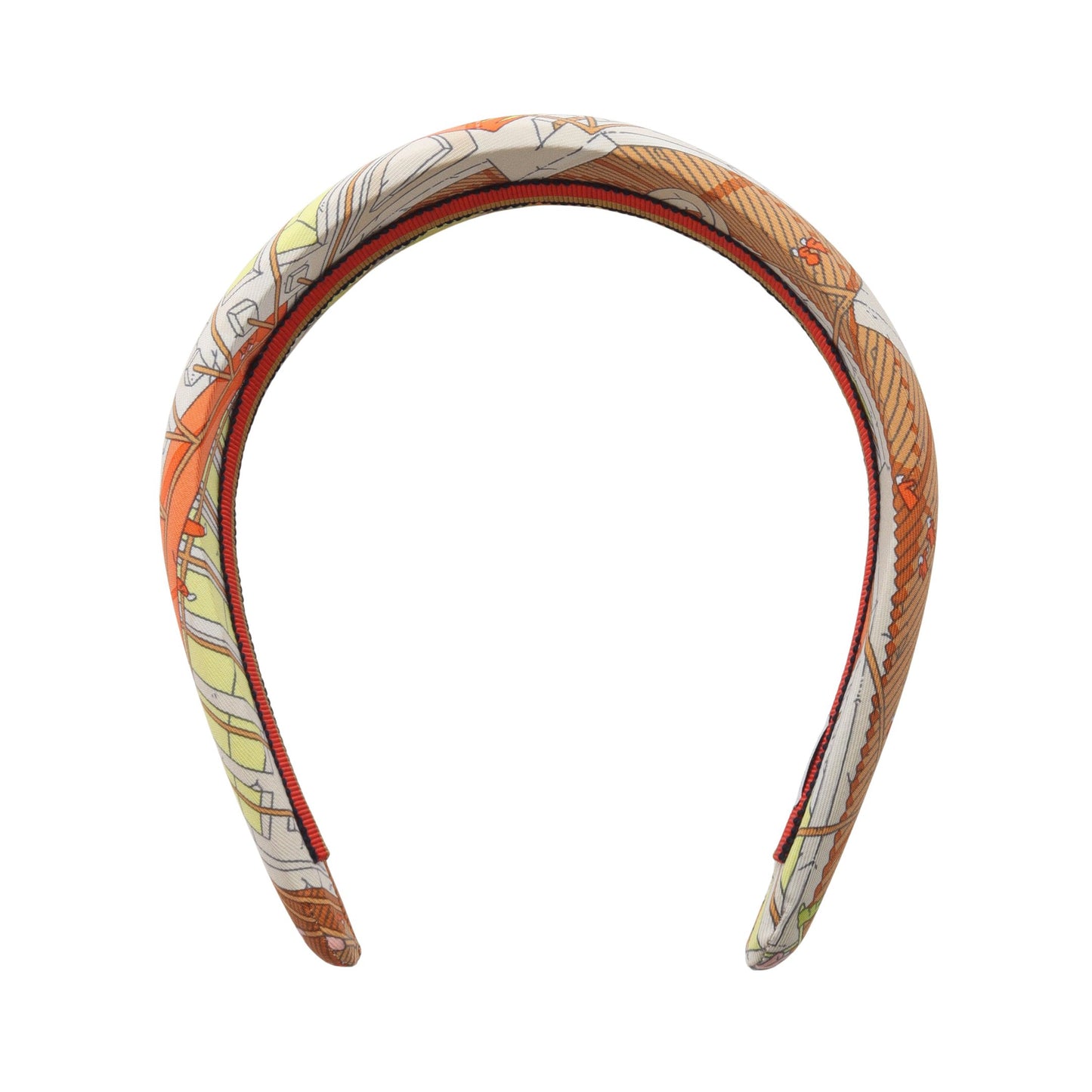 La Legende Du Cheval カチューシャ シルク オレンジ イエロー エルメス アクセサリー HERMES