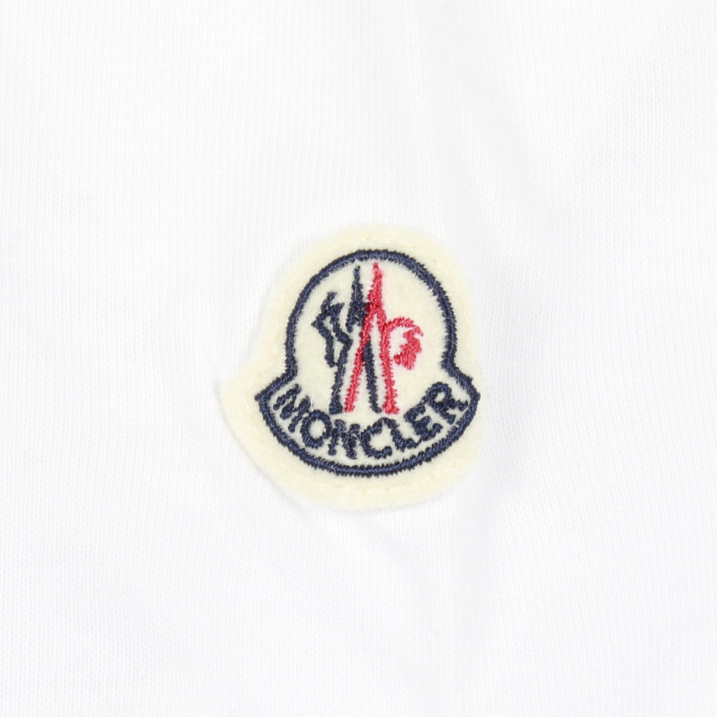 半袖Tシャツ クルーネック 花柄 刺繍 コットン ホワイト ネイビー レッド モンクレール トップス MONCLER