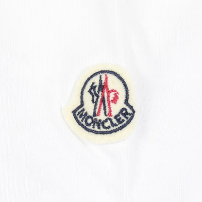 半袖Tシャツ クルーネック 花柄 刺繍 コットン ホワイト ネイビー レッド モンクレール トップス MONCLER