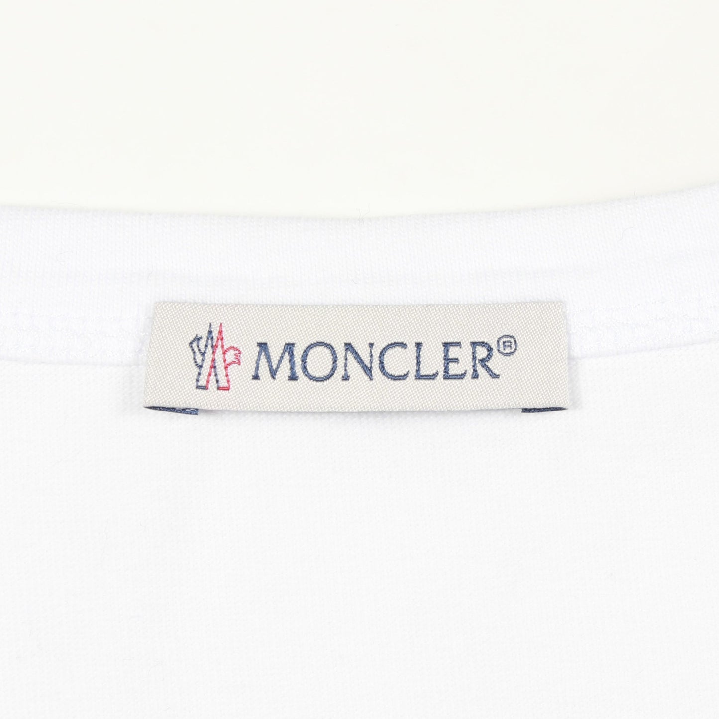 半袖Tシャツ クルーネック 花柄 刺繍 コットン ホワイト ネイビー レッド モンクレール トップス MONCLER
