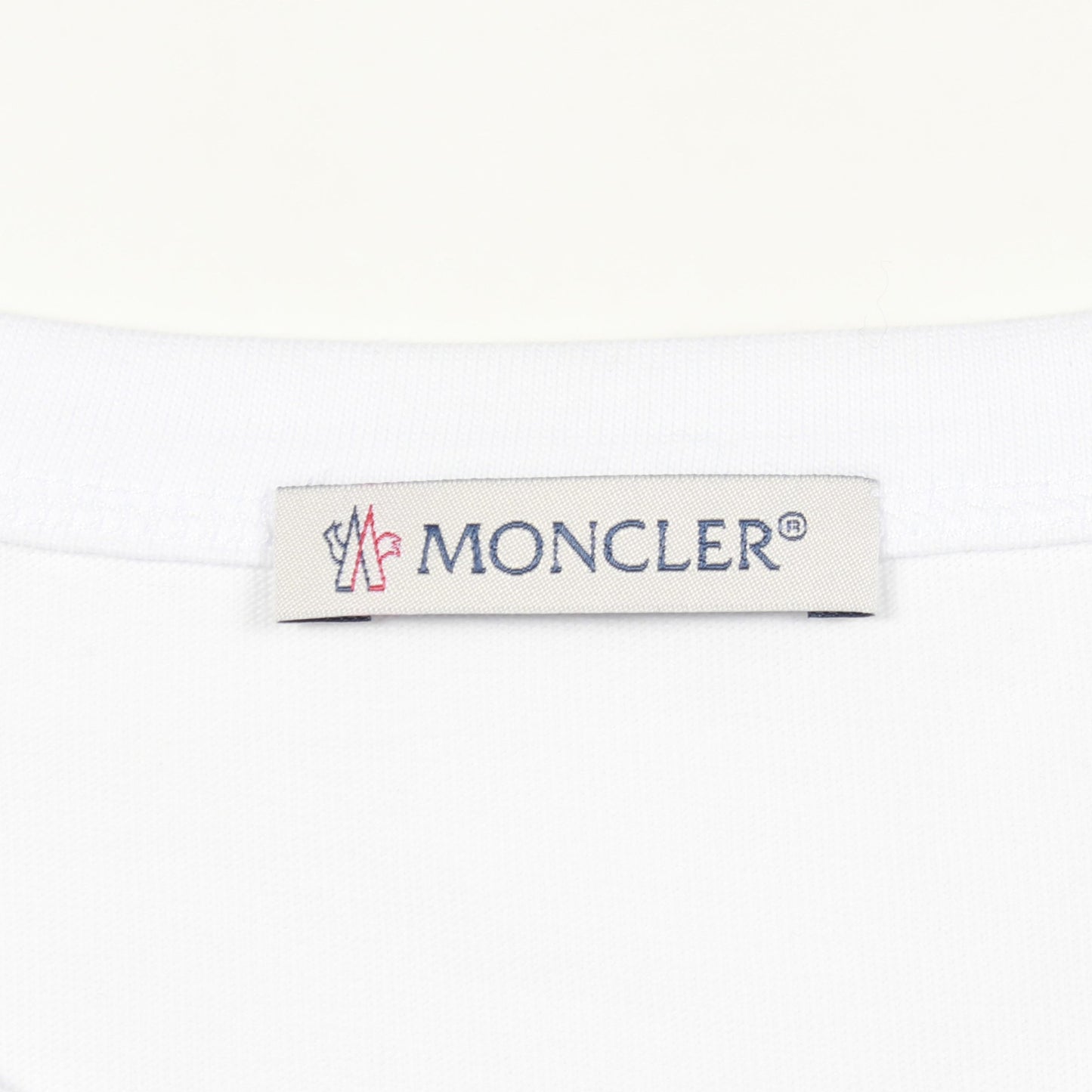 半袖Tシャツ クルーネック ロゴ ハイビスカス コットン ホワイト モンクレール トップス MONCLER