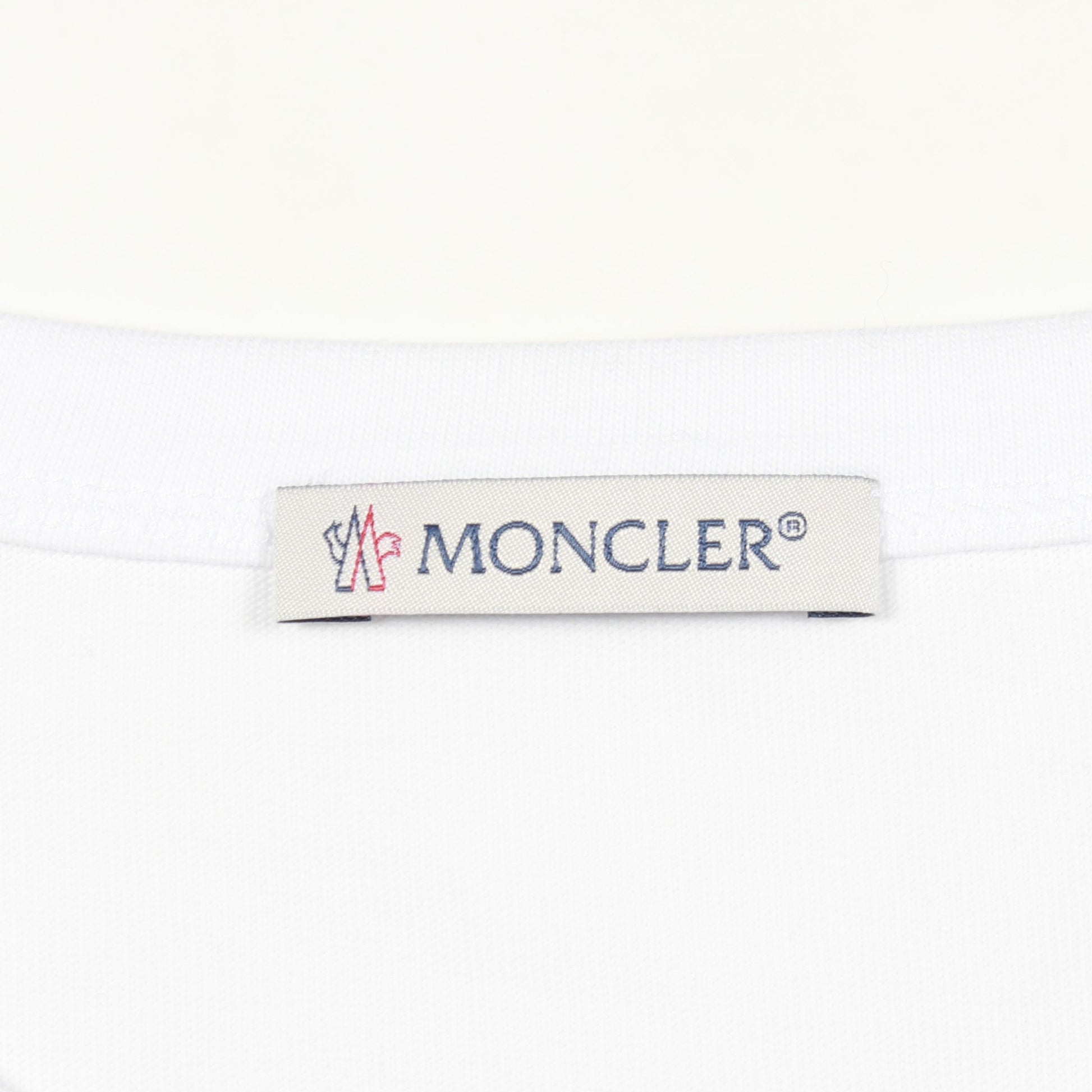 半袖Tシャツ クルーネック ロゴ ハイビスカス コットン ホワイト モンクレール トップス MONCLER