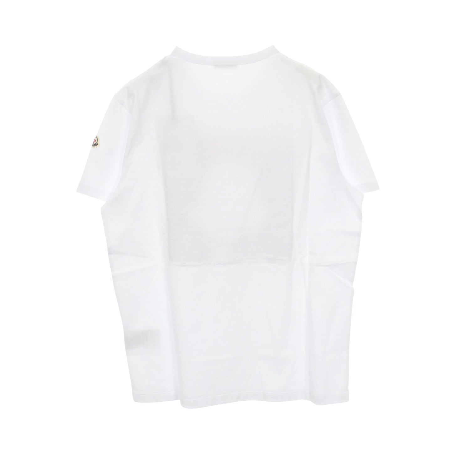 半袖Tシャツ クルーネック ロゴ ハイビスカス コットン ホワイト モンクレール トップス MONCLER