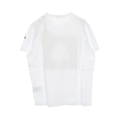 半袖Tシャツ クルーネック ロゴ ハイビスカス コットン ホワイト モンクレール トップス MONCLER
