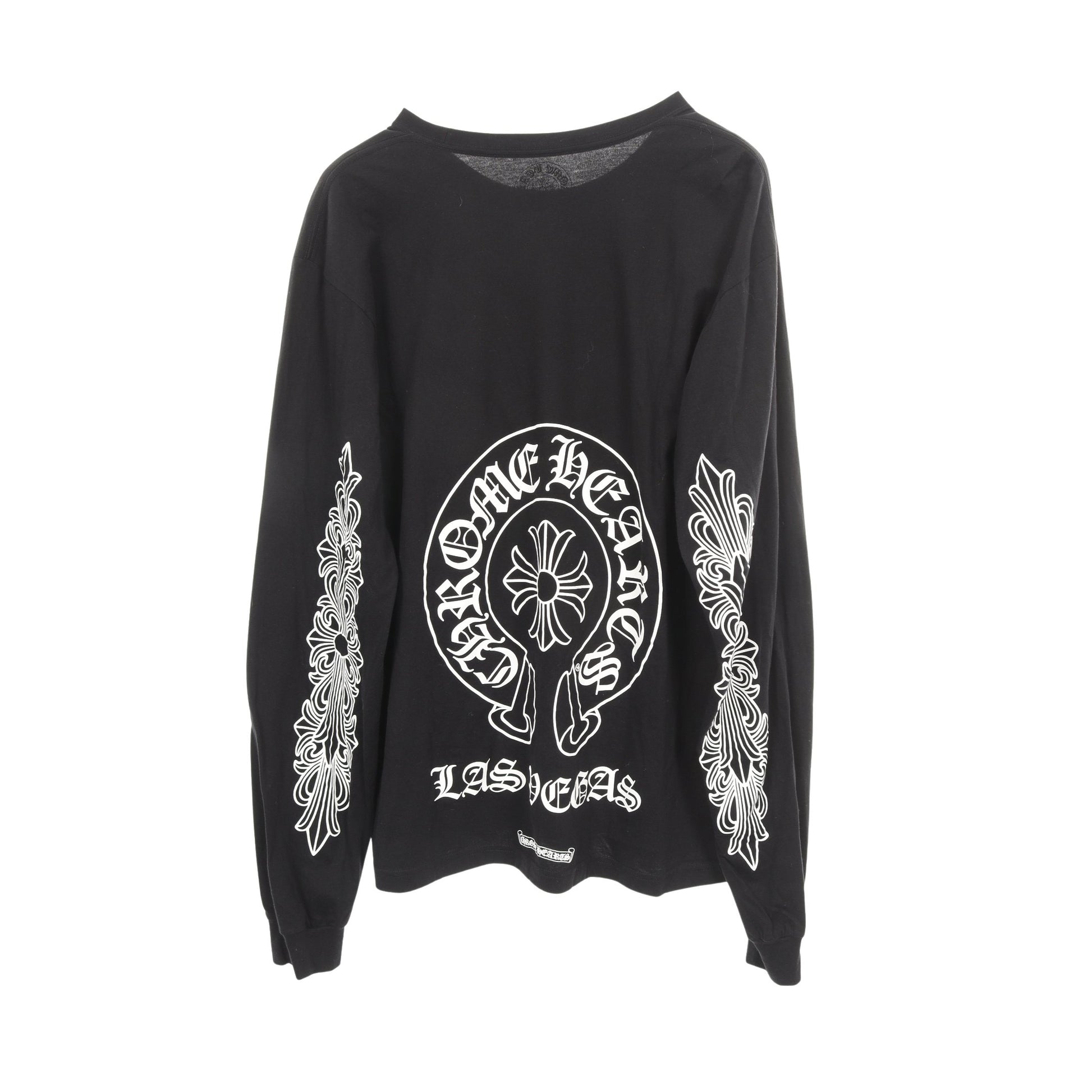 Las Vegas Horseshoe LS Tee 長袖Tシャツ コットン ブラック ホワイト クロムハーツ トップス Chrome Hearts