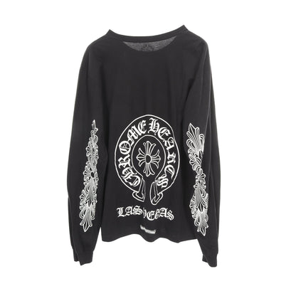 Las Vegas Horseshoe LS Tee 長袖Tシャツ コットン ブラック ホワイト クロムハーツ トップス Chrome Hearts