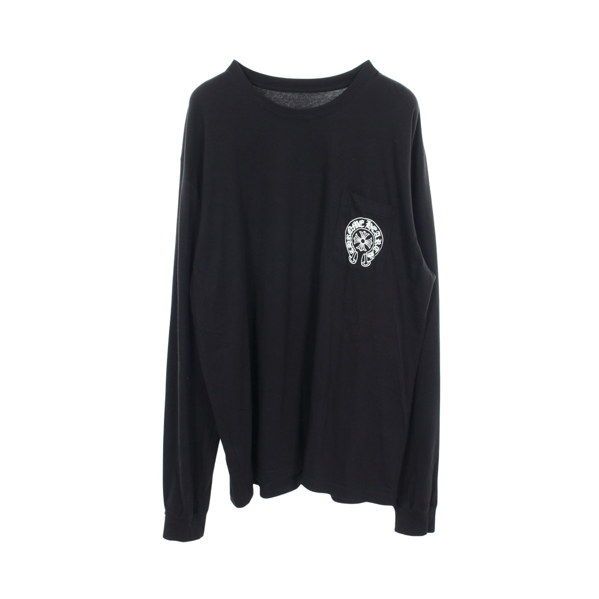 Las Vegas Exclusive ホースシュー アームロゴ 長袖Tシャツ コットン ブラック ホワイト クロムハーツ トップス Chrome Hearts