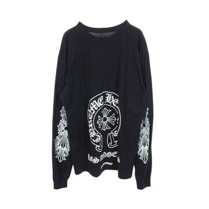 Las Vegas Exclusive ホースシュー アームロゴ 長袖Tシャツ コットン ブラック ホワイト クロムハーツ トップス Chrome Hearts