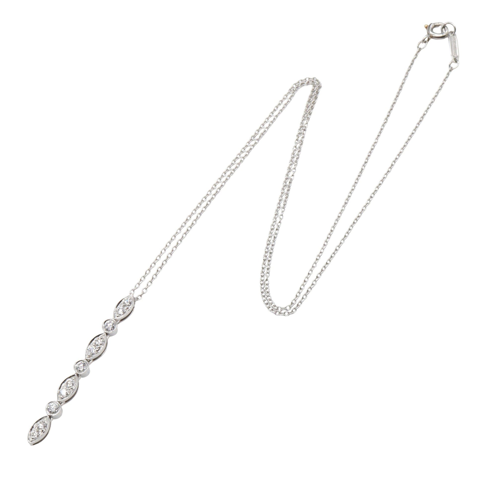 スウィングドロップ ダイヤ ネックレス ネックレス PT950 ダイヤモンド プラチナ クリア ティファニー アクセサリー TIFFANY & Co.