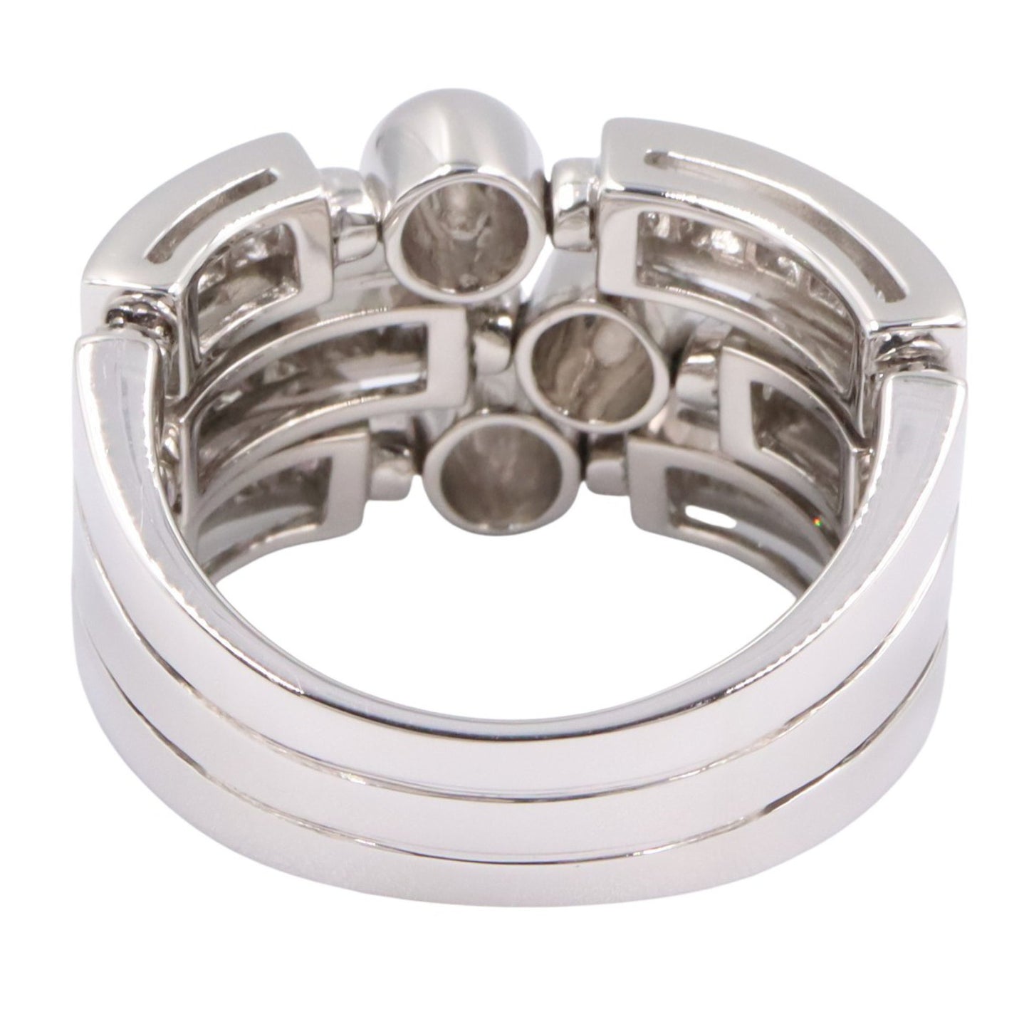アレグラ ダイヤ リング 3ロウ リング 指輪 K18WG ダイヤモンド ホワイトゴールド クリア ブルガリ アクセサリー BVLGARI