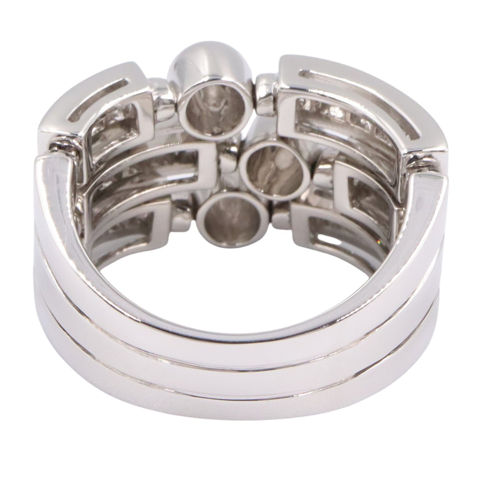 アレグラ ダイヤ リング 3ロウ リング 指輪 K18WG ダイヤモンド ホワイトゴールド クリア ブルガリ アクセサリー BVLGARI