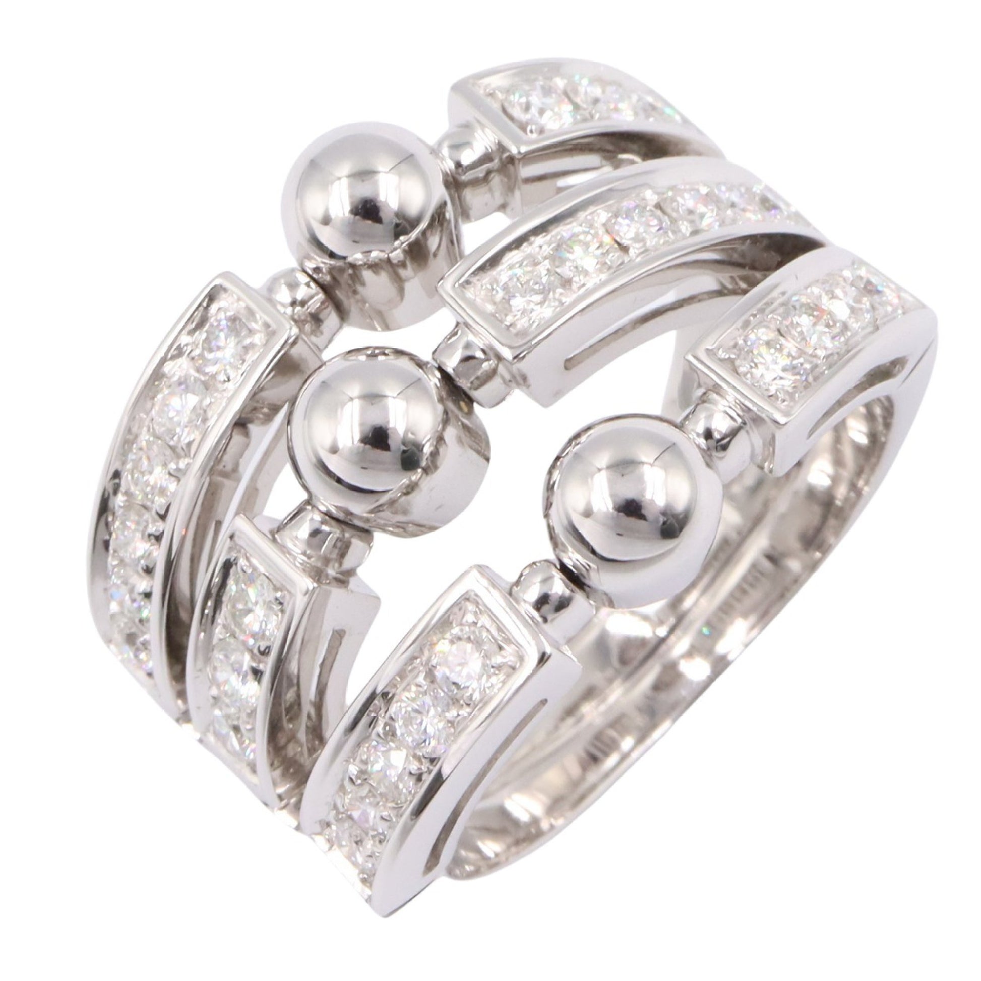 アレグラ ダイヤ リング 3ロウ リング 指輪 K18WG ダイヤモンド ホワイトゴールド クリア ブルガリ アクセサリー BVLGARI
