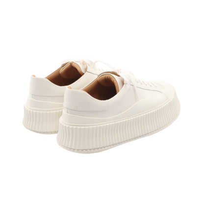 プラットフォーム スニーカー レザー ホワイト ジルサンダー シューズ JIL SANDER