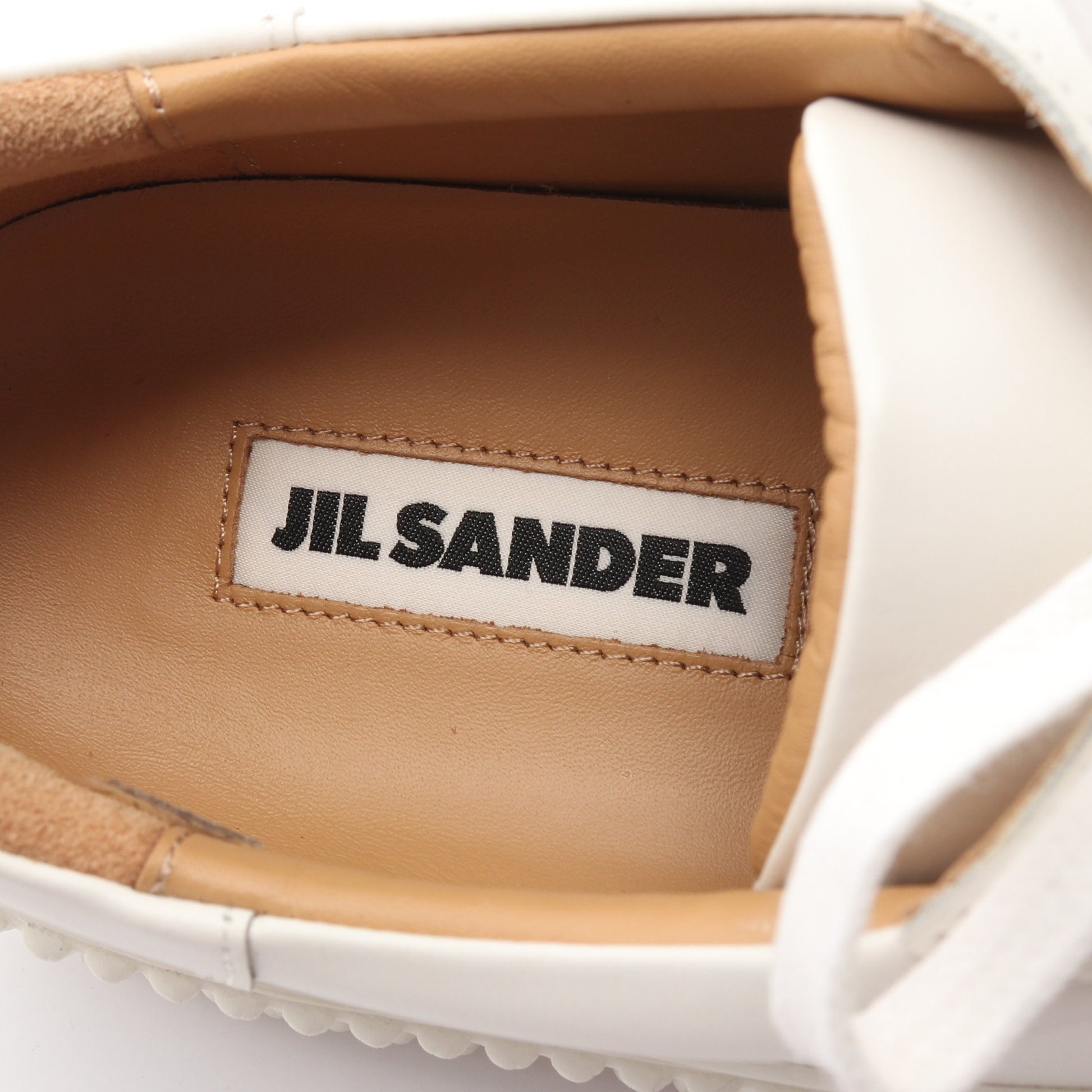 プラットフォーム スニーカー レザー ホワイト ジルサンダー シューズ JIL SANDER