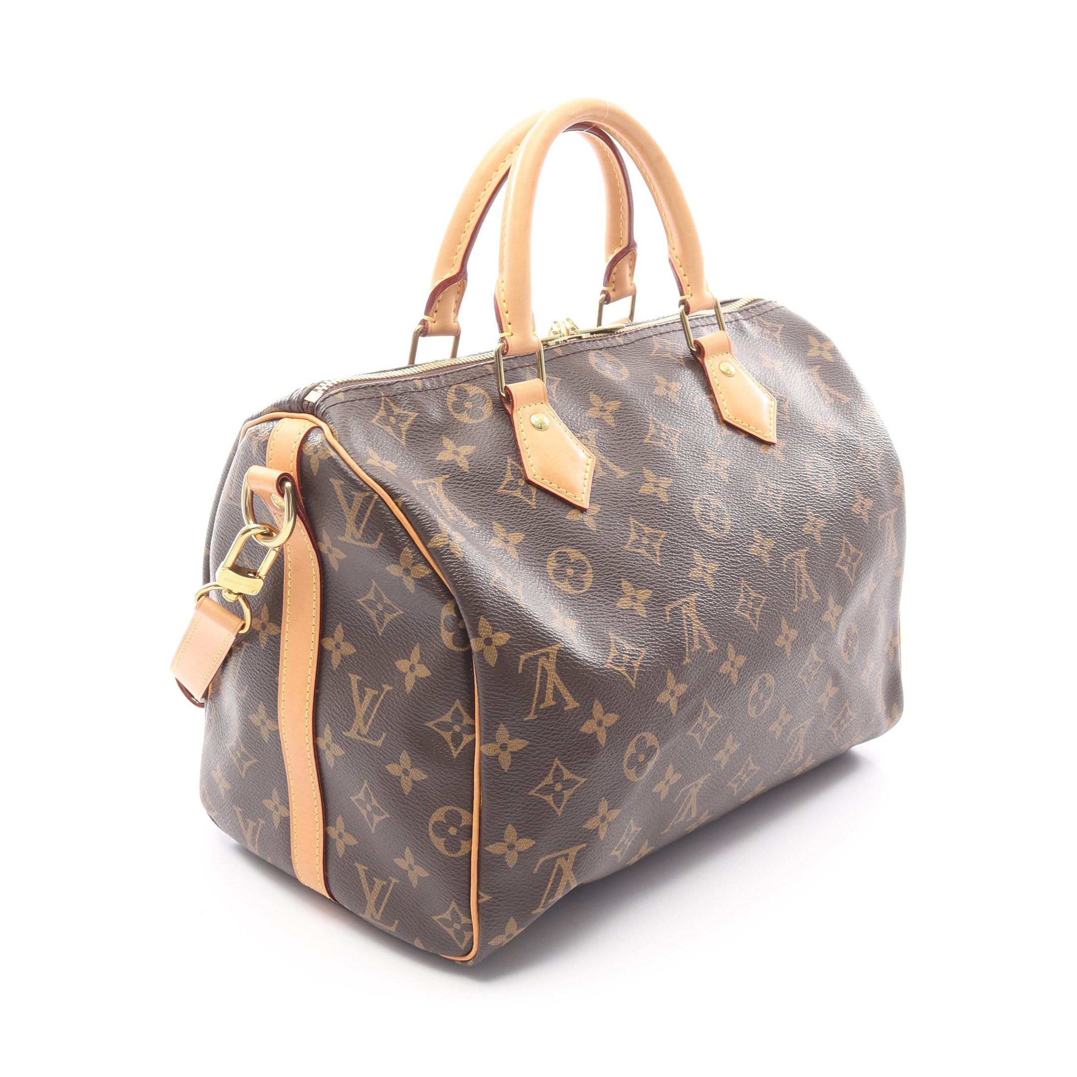 スピーディ バンドリエール30 モノグラム ハンドバッグ PVC レザー