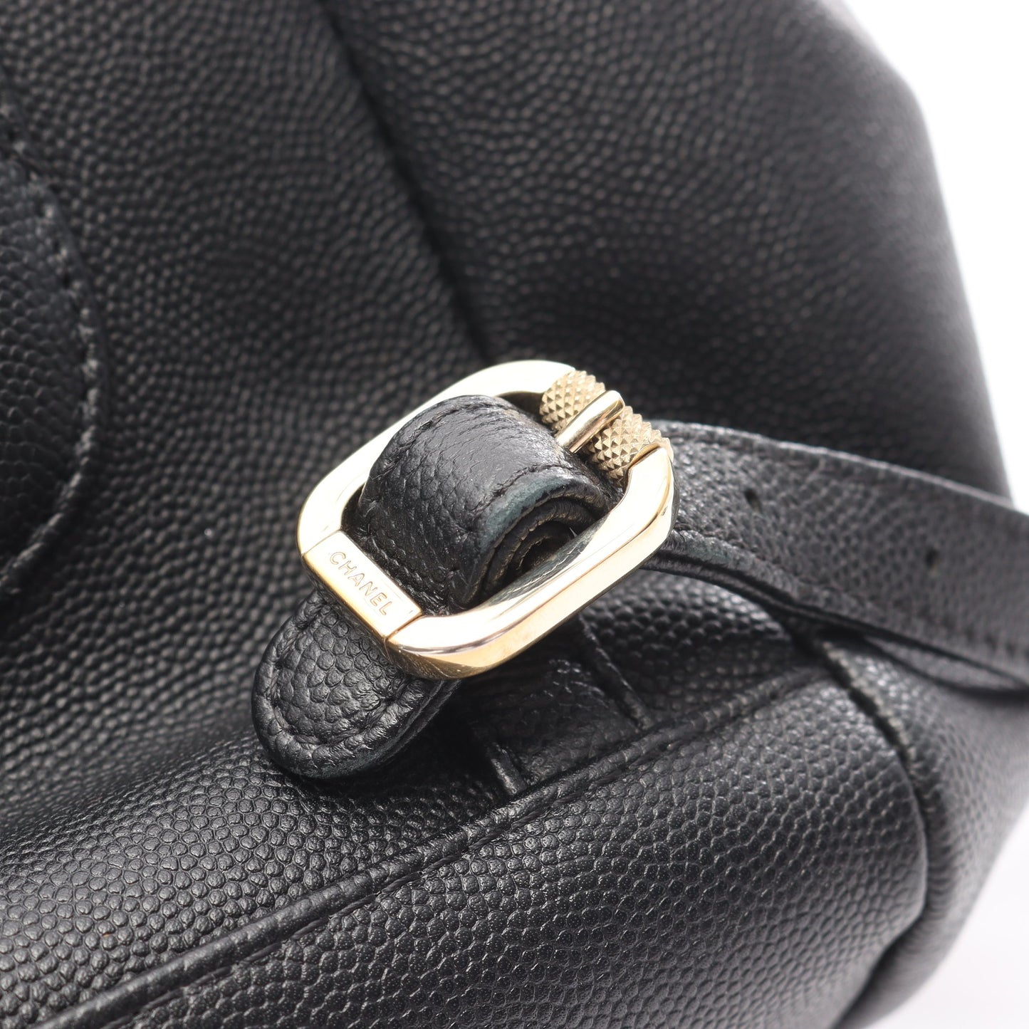 マトラッセ バックパック ミニリュック キャビアスキン ブラック ゴールド金具 シャネル バッグ CHANEL