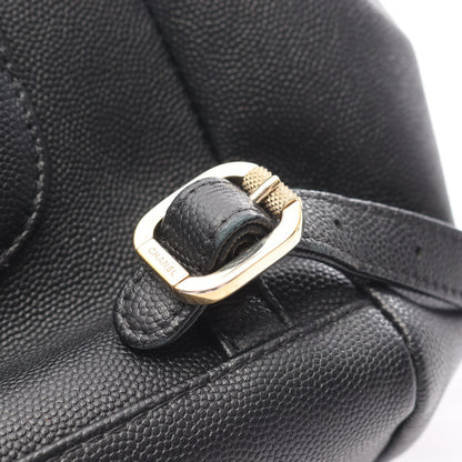 マトラッセ バックパック ミニリュック キャビアスキン ブラック ゴールド金具 シャネル バッグ CHANEL