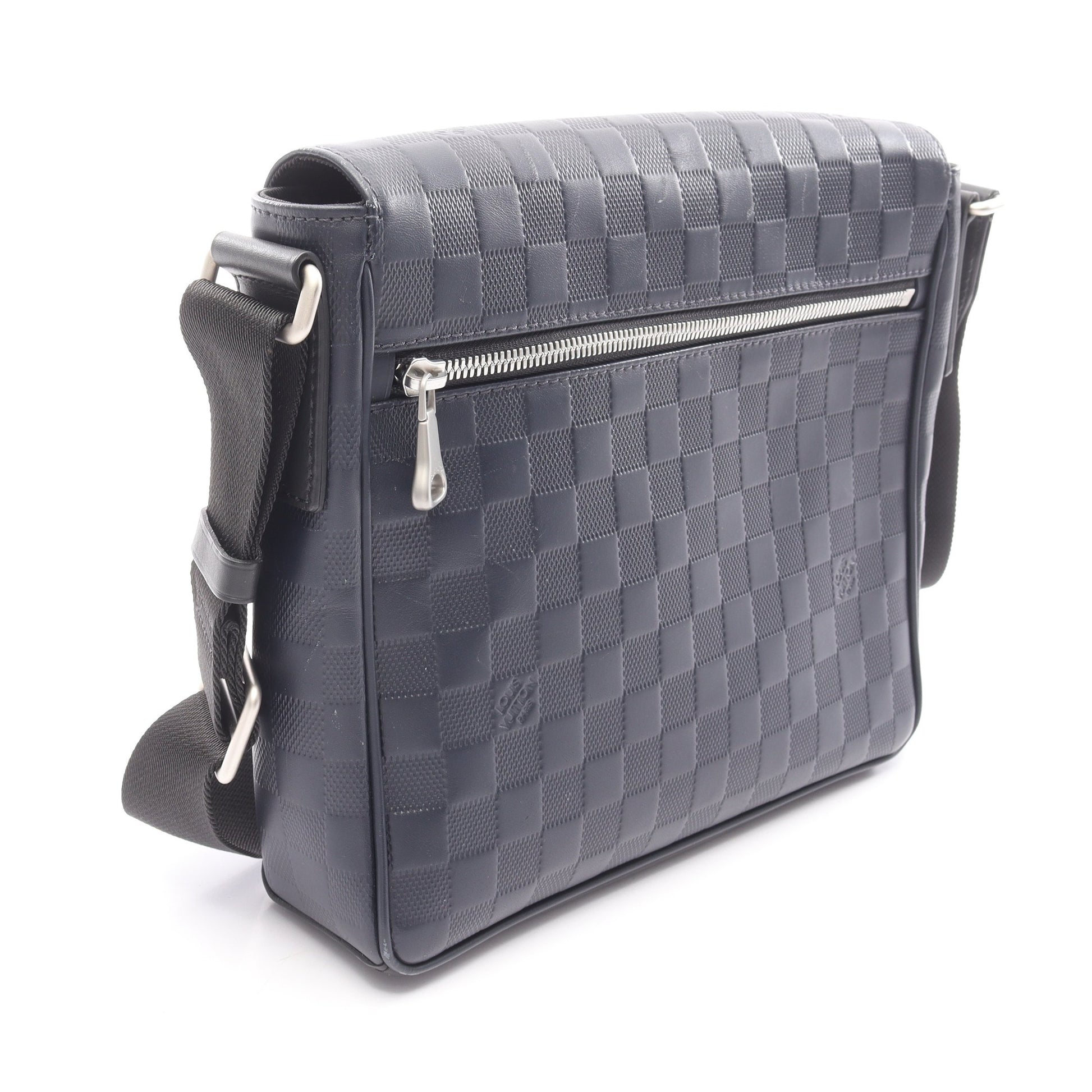 ディストリクトPM ダミエアンフィニ コスモス ショルダーバッグ レザー ダークネイビー ルイヴィトン バッグ LOUIS VUITTON