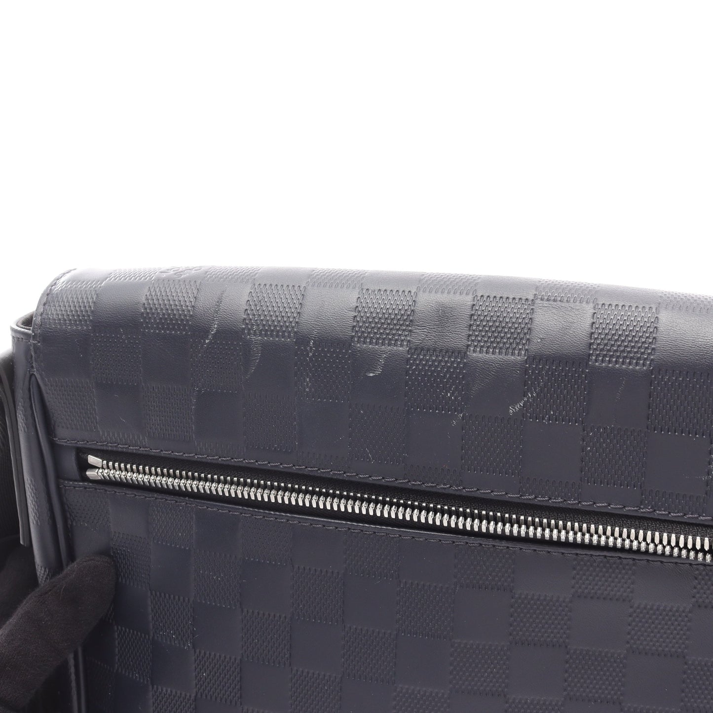 ディストリクトPM ダミエアンフィニ コスモス ショルダーバッグ レザー ダークネイビー ルイヴィトン バッグ LOUIS VUITTON